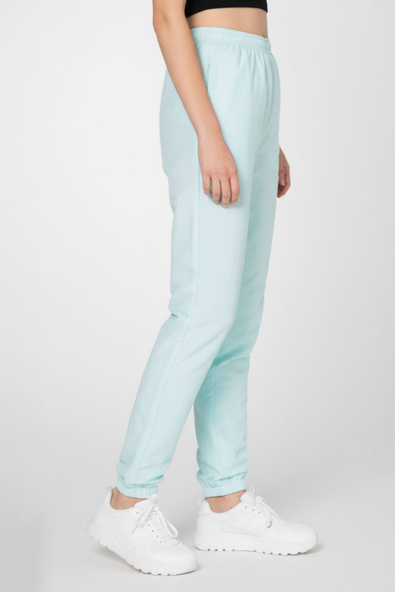 LACOSTE Women Straight Leg Brand Logo Track Pants, Mint - Image 3